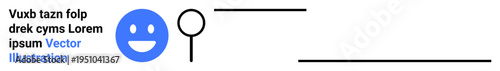Online education, user feedback, identity recognition, search tools, visual learning, thematic analysis. A smiling face with a magnifying glass and pointer. Identity recognition and search tools
