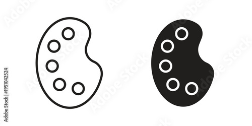 Palette icon pack flat vector in outline