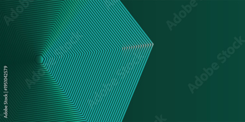 Abstract Green Hexagon Pattern Background.