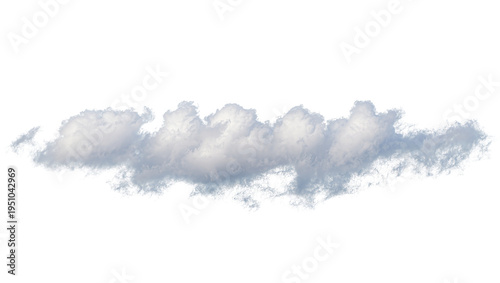 Bild auf Leinwand Realistic fluffy cumulus cloud formation, isolated natural weather element PNG f