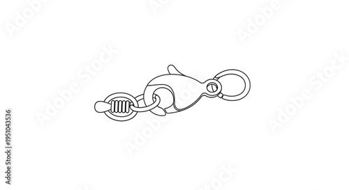 Clasp Fastener, Jewelry Clasp, Lobster Clasp, Metal Clasp, Accessory Clasp, Isolated