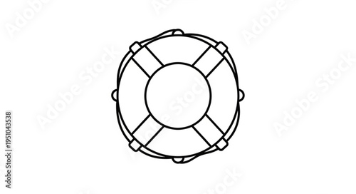 Lifebuoy ring safety equipment for water rescue.