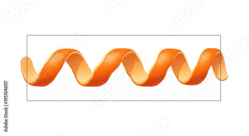 Orange Peel Spiral Twist - Fresh Citrus Zest for Cooking and Cocktails