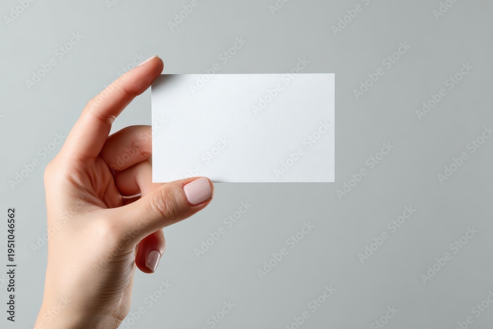 Fototapeta premium Creative blank card held by a gentle hand