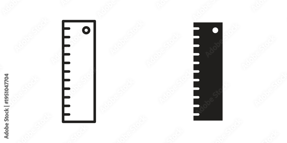 Obraz premium Ruler icon pack flat vector in outline