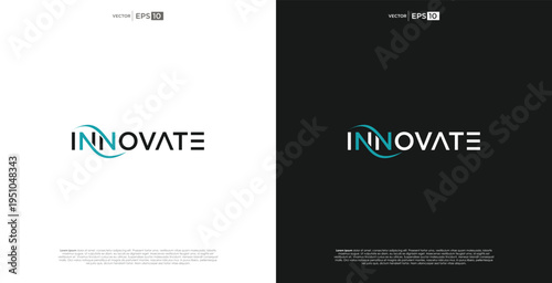 Modern and Dynamic Innovate Logo Design with Abstract Swoosh Element
