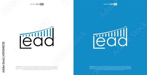Lead Generation Graph Logo Design and Digital Marketing Concept