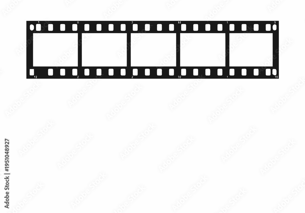 Fototapeta premium Blank strip of black and white film for photos