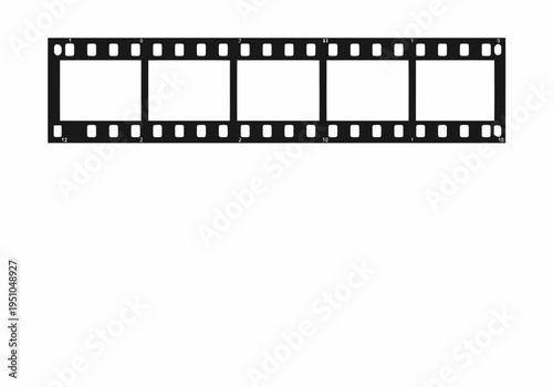 Blank strip of black and white film for photos