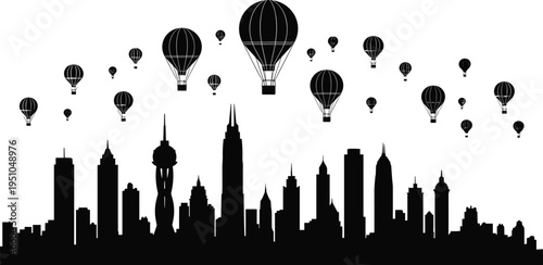 Set of six black and white gas mask vector illustrations, tactical respirator icons, apocalyptic protective gear, military survival equipment, hazard.