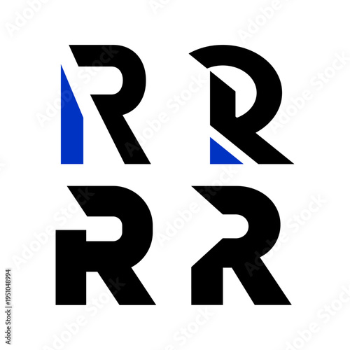 Modern Letter R Logo Design - Minimalist Geometric Monogram for Tech, Startup, and Digital Branding
