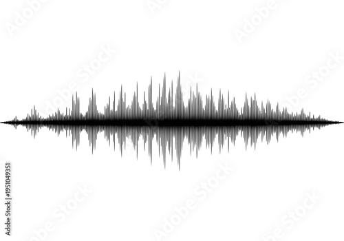 Digital sound wave form illustration representing audio signal process