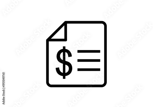 Invoice bill document dollar currency money financial accounting payment receipt