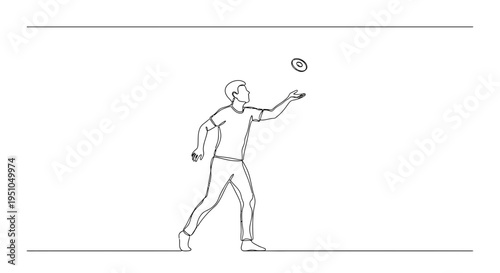Man throwing frisbee in the air, dynamic action, outdoor sport, summer fun, leisure activity