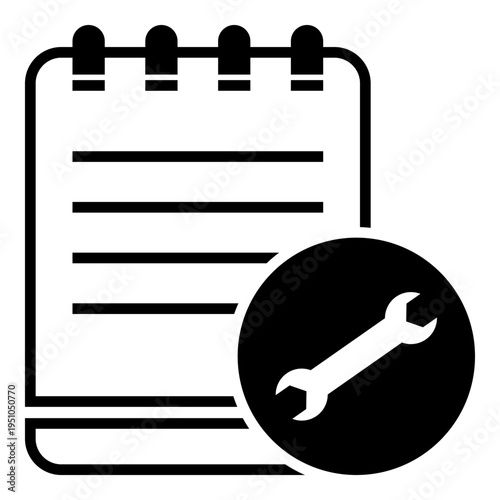 Calendar Schedule With Maintenance Service Wrench Icon