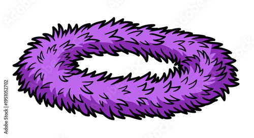 Purple feather boa accessory
