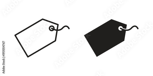 Tag icon pack flat vector in outline