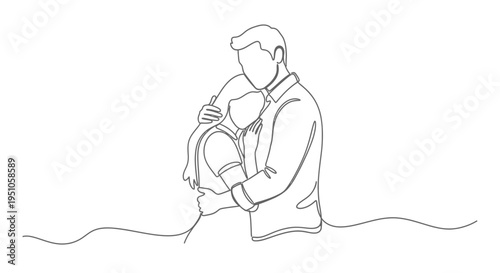father and child hug