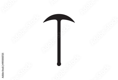 Black pickaxe icon vector