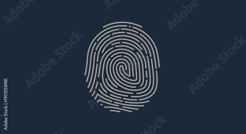 fingerprint icon on dark background