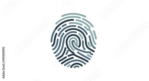 fingerprint icon, identification symbol