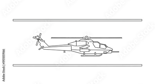 Helicopter Blueprint - Modern Attack Aircraft Design
