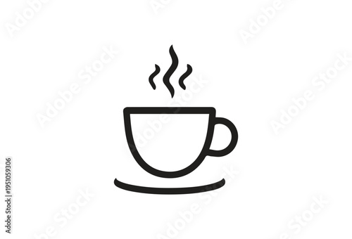 Vector hot coffee cup icon