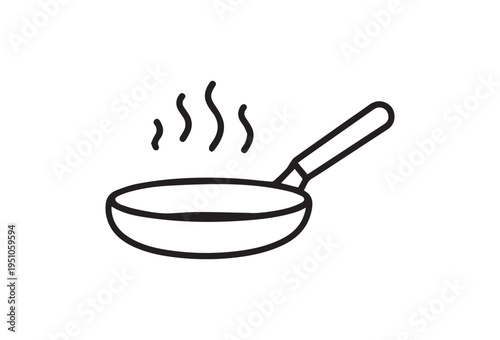 Vector illustration of a hot frying pan icon