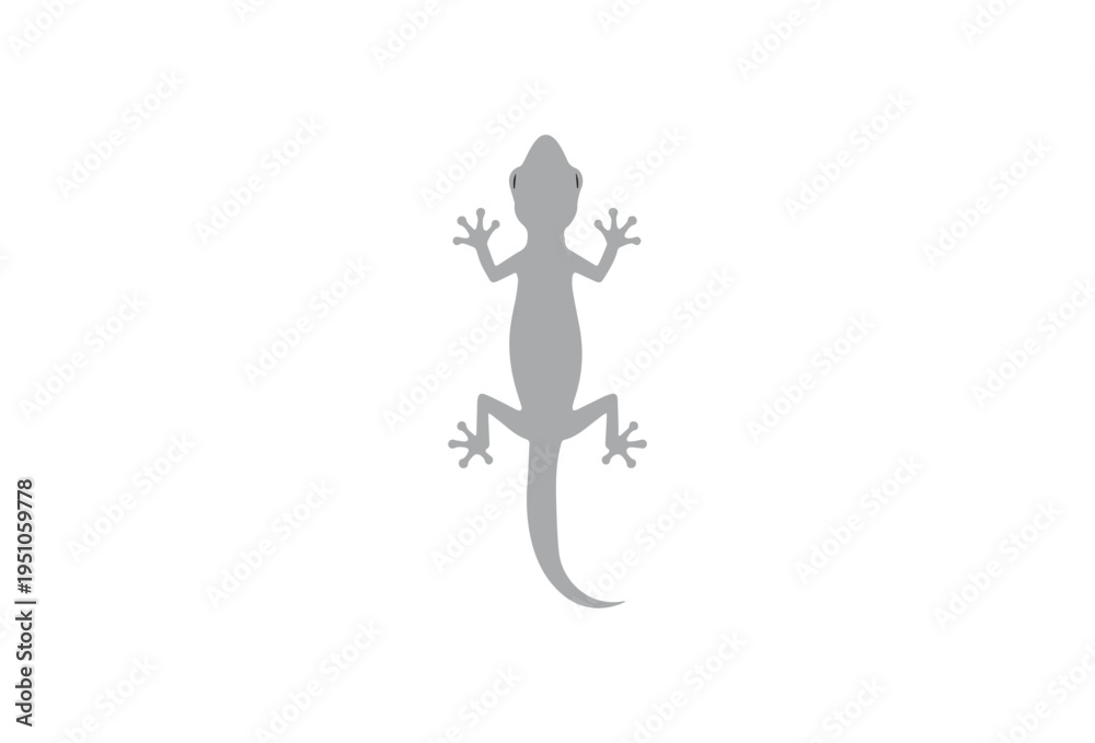 Fototapeta premium Vector gray lizard icon