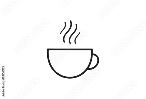 Vector hot coffee cup icon