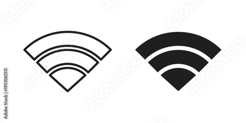 Wifi icon pack flat vector in outline
