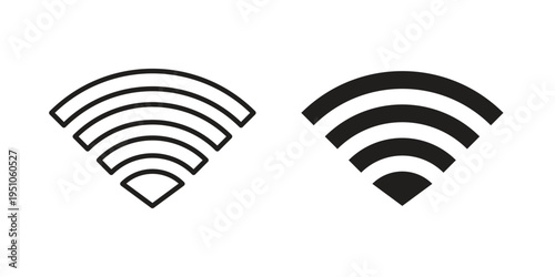 Wifi icon pack flat vector in outline