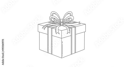 Gift box with ribbon and bow