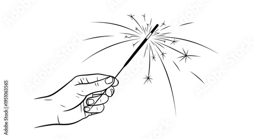 hand holding sparkler