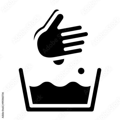 Hand Washing Vector Glyph Icon Design