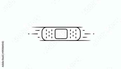 Fast Bandage Icon: Quick Medical Aid, Speed and Recovery Concept