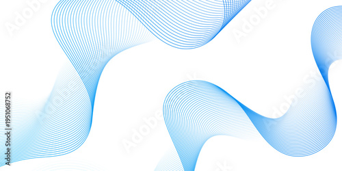 Vector gradient bule and white flow smooth wave energy stripe business liner texture design. abstract sound make white wave the focal element. white transparent giving it depth and a sense background