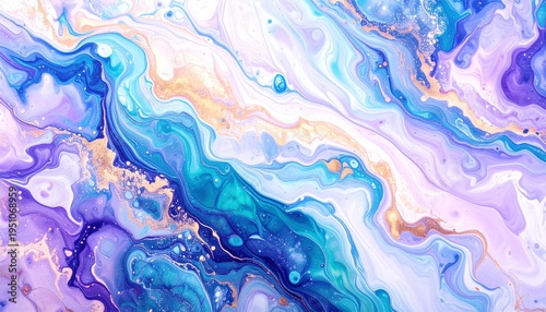 レインボーのにじみに金色が混ざる高級感のある背景