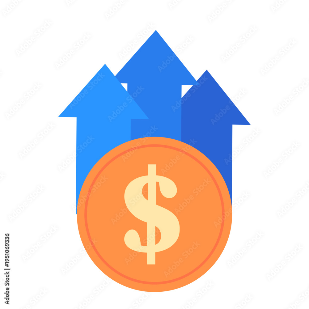 Obraz premium Financial Growth Chart Icon