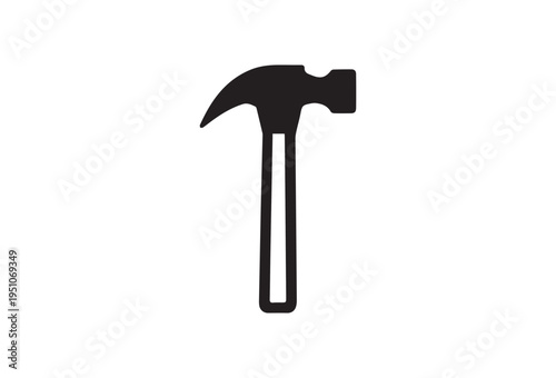 Vector black hammer icon