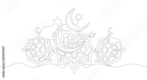 Islamic crescent moon star symbol 1.