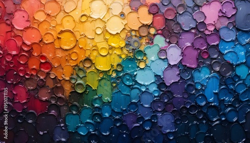 Colorful Oil Paint Palette Texture – Vibrant Spectrum Background for Artists