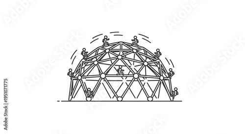 Teamwork and Collaboration Building a Geodesic Dome Structure