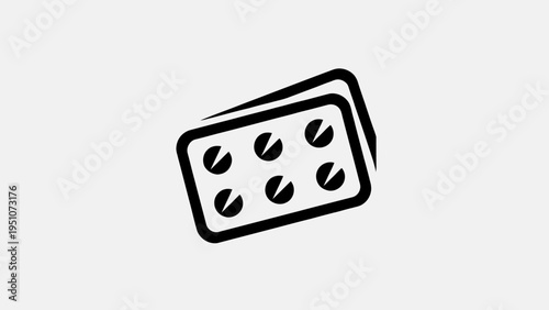 Two dice on a white background showing a simple game of chance and luck