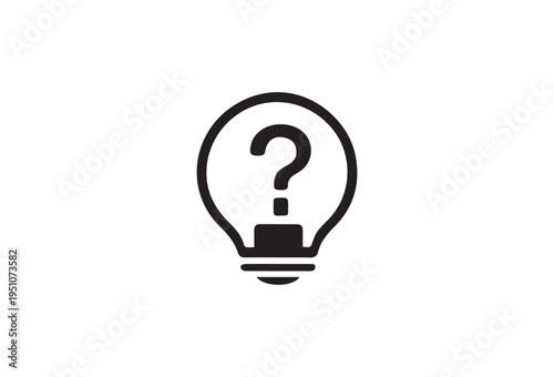 Vector question mark light bulb icon