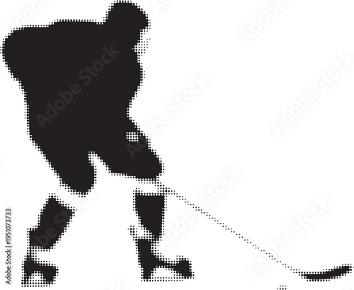 Halftone of Hockey player