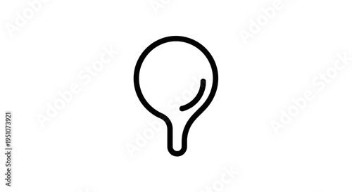 Simple Line Icon of a Light Bulb, Symbolizing Ideas and Innovation