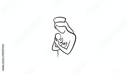 Mother Holding Newborn Baby Silhouette, Love, Care, Family, Maternity, Newborn, Motherhood, Parenthood