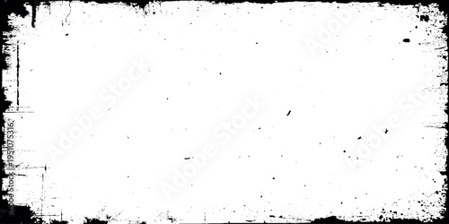 high resolution abstract grunge border texture featuring black and white distressed scratches and rough overlay abstract grunge white and black textured background.