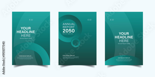 Professional Teal Business Report Cover Template Clean Corporate Brochure Layout